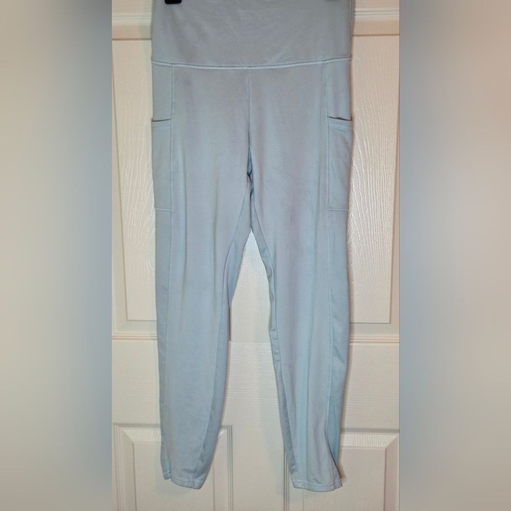 Marika. L Light Blue High-Waist Cargo Women's Leggings